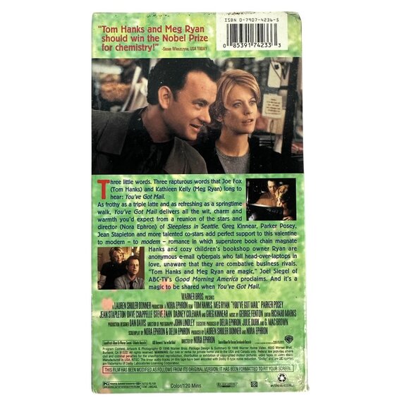 Youve Got Mail 1998 VHS Romantic Comedy Tom Hanks Meg Ryan Warner Bros Movie - Picture 2 of 8